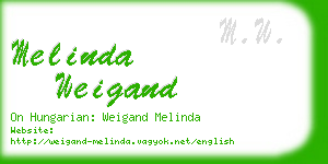 melinda weigand business card